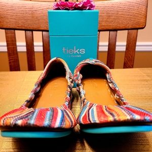 Tieks Sunset Stripe Vegan Size 10 EUC